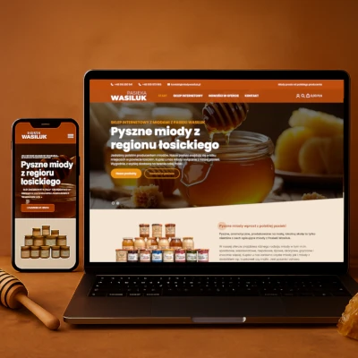 Przykład sklepu internetowego z miodami